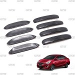 ชุด ครอบมือจับประตู+ถาดรองมือเปิด เบ้ารองมือเปิด 8 ชิ้น สีเครฟล่าดำ สำหรับ Mitsubishi Attrage ปี 2013-2017